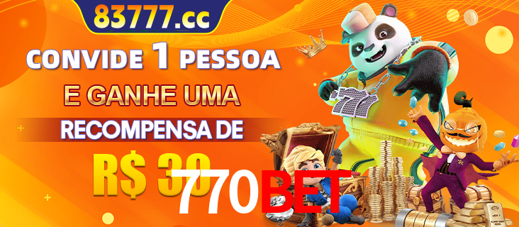 Banner institucional da 770BET sobre parceria de marcas e criação de uma marca de excelência, apresentando os mascotes de jogos populares como o Fortune Tiger.